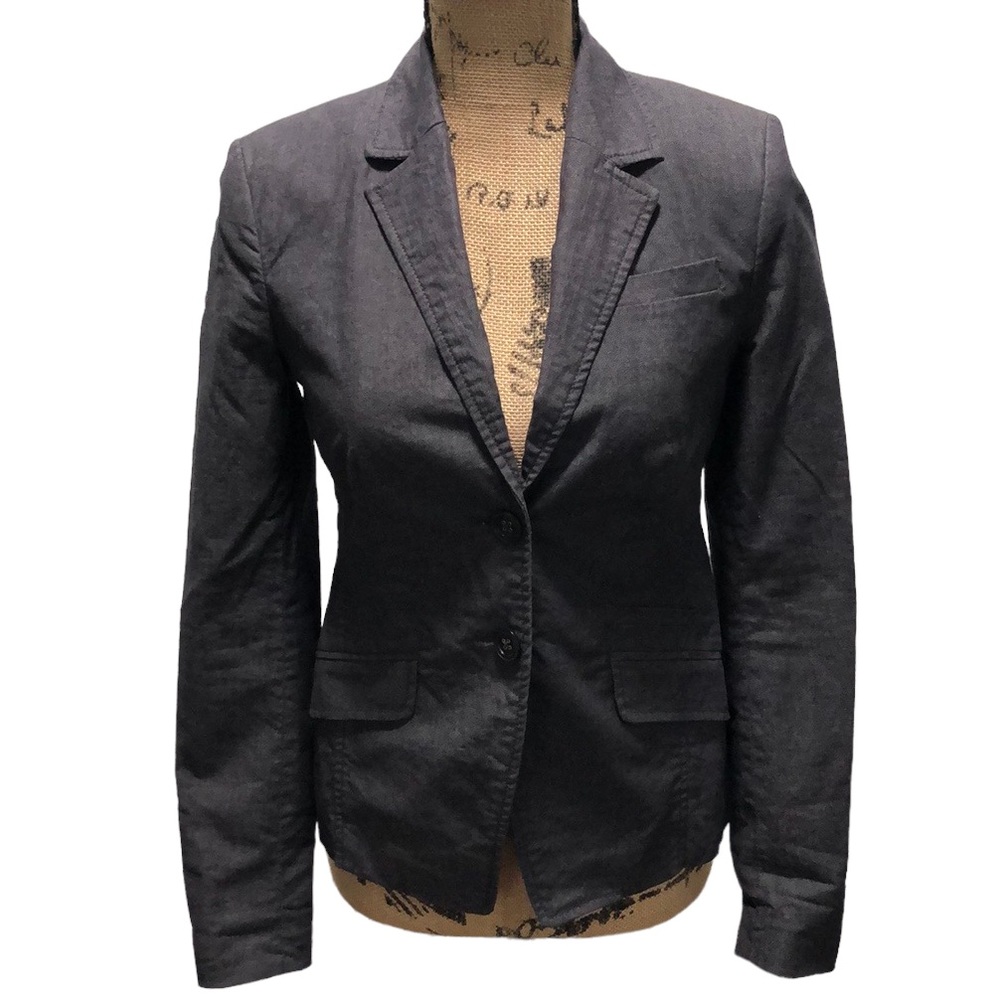 {Tommy Hilfiger} Gray Double Button Front Closure Blazer